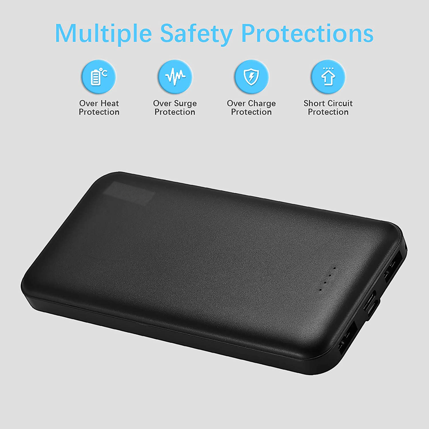 2-Pack 10000mAh Dual USB Portable Charger, Fast Charging Power Bank with USB C Input, Backup Charger for iPhone, Samsung and etc … - Image 2