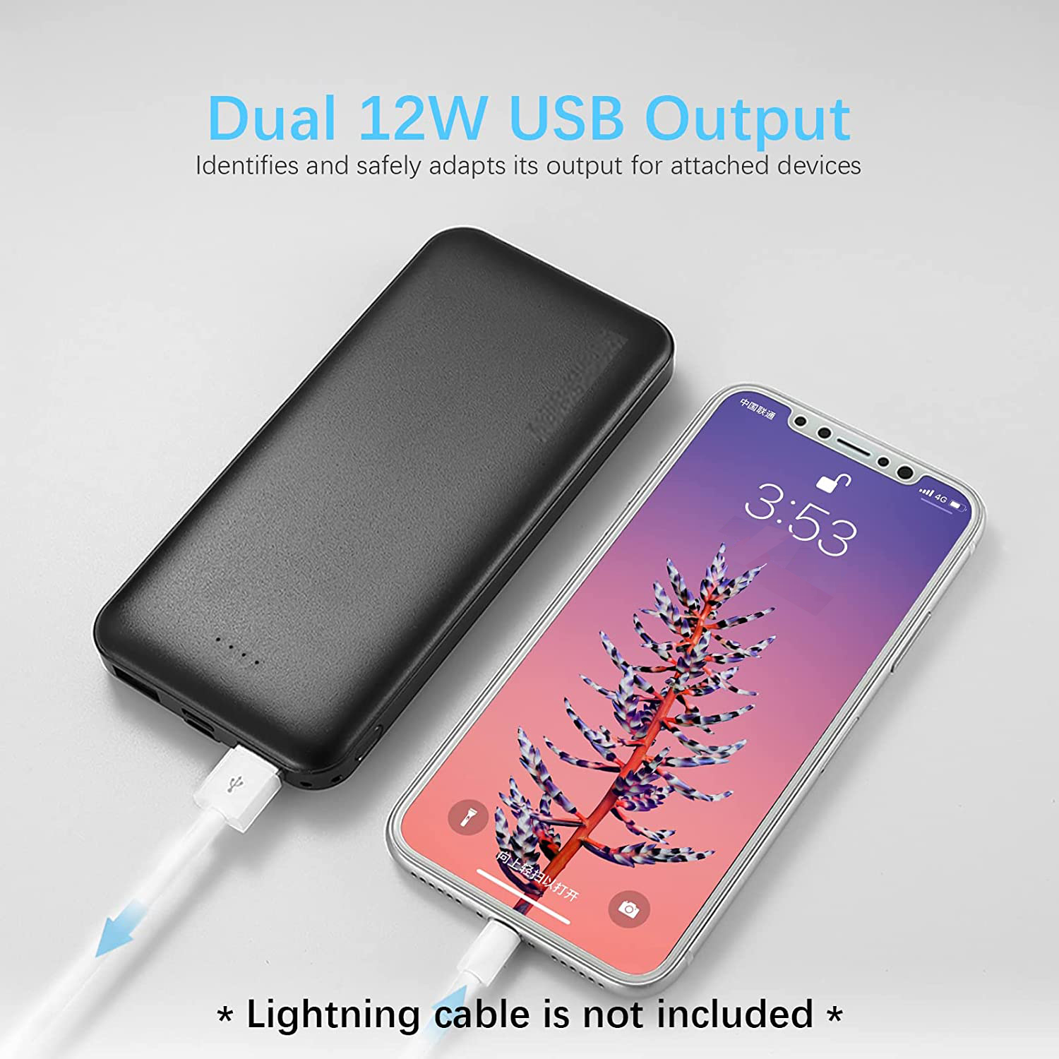 2-Pack 10000mAh Dual USB Portable Charger, Fast Charging Power Bank with USB C Input, Backup Charger for iPhone, Samsung and etc … - Image 3